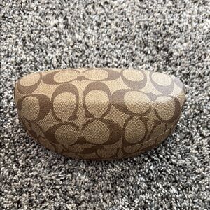 Coach Brown Patterned Eyeglass Case